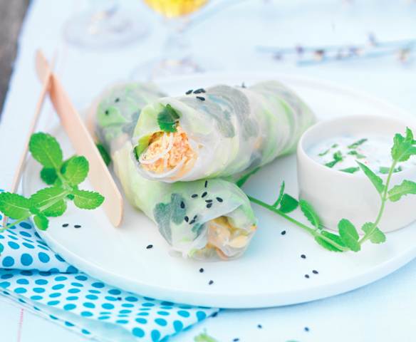 Rouleaux de printemps au chèvre frais