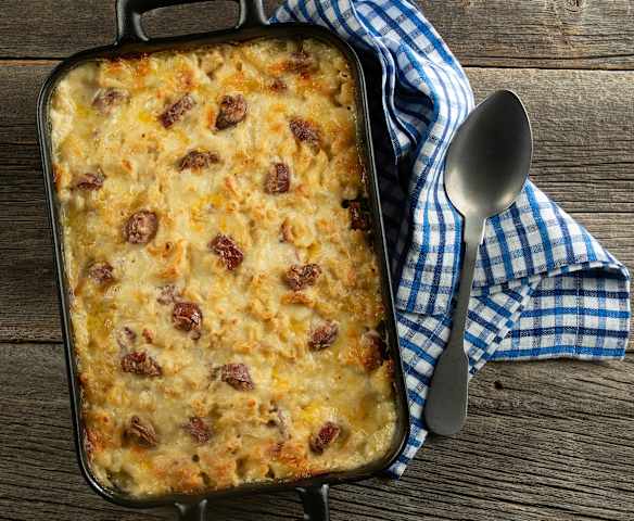 Spicy Sausage Macaroni and Cheese