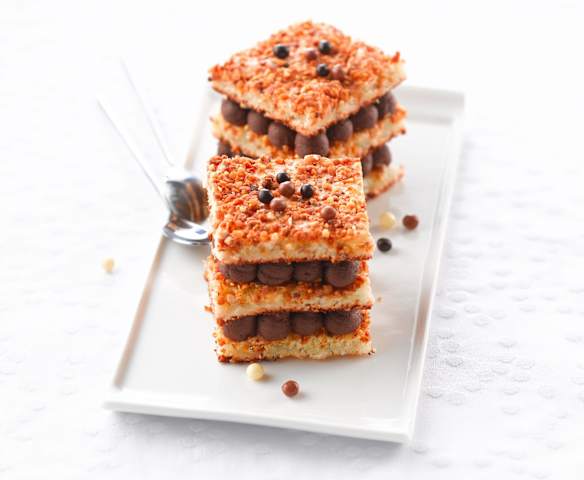 Dacquoise praliné-chocolat