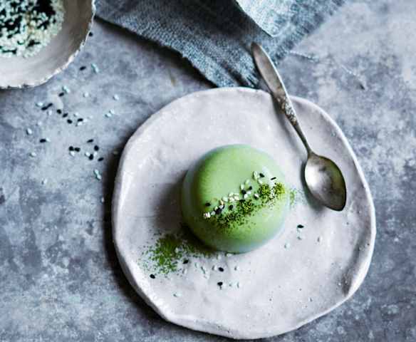 椰子抹茶意式奶冻