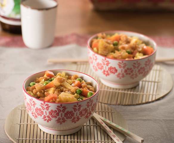 Riso al curry gamberi e verdure Riso al curry gamberi e verdure