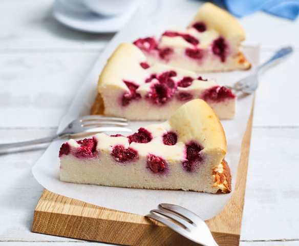 Käsekuchen mit Proteinpulver