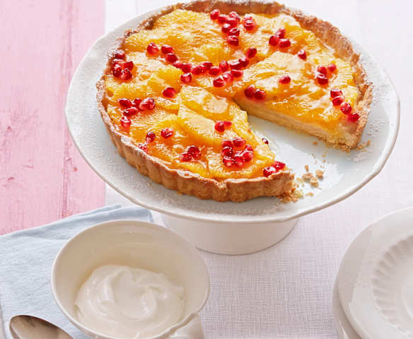 Orangen-Granatapfel-Tarte