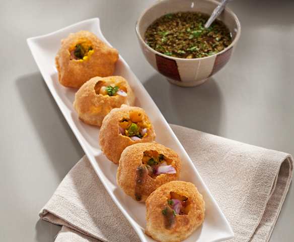 Pan frito indio (panipuri)