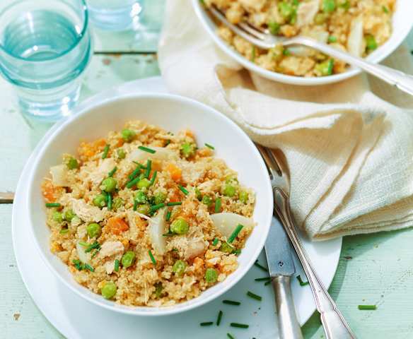 Pilaf de quinoa au poulet et petits légumes Pilaf de quinoa au poulet et petits légumes