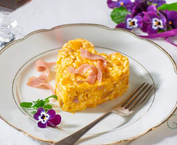 Risotto con zucca e tonno affumicato (per 2 persone)