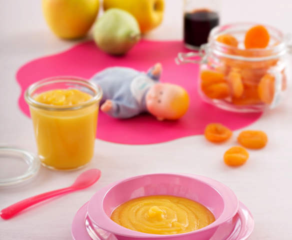 Przecier z gruszką, jabłkiem i suszonymi morelami