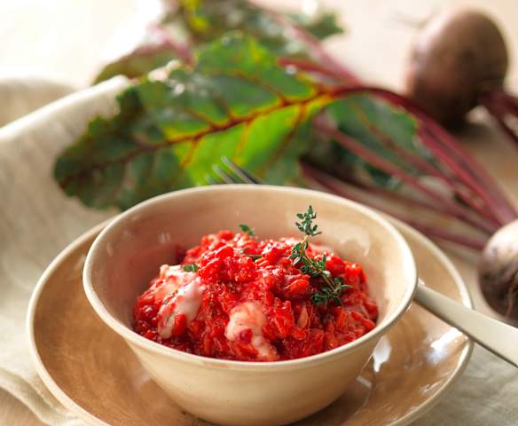 Beetroot, Thyme and Goat's Cheese Risotto
