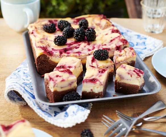 Brombeer-Brownie-Happen