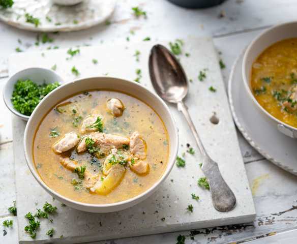 Sopa de pavo y repollo