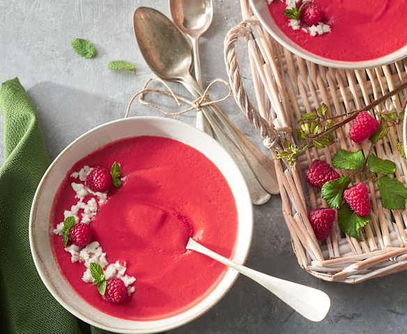 Gazpacho de frambuesas