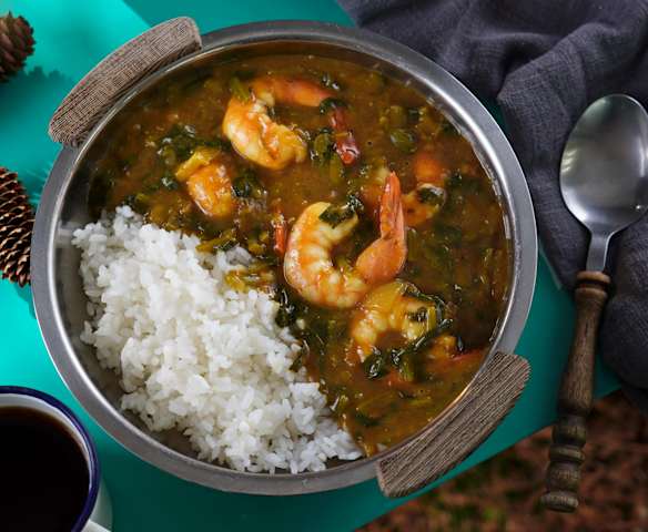 鮮蝦菠菜咖哩