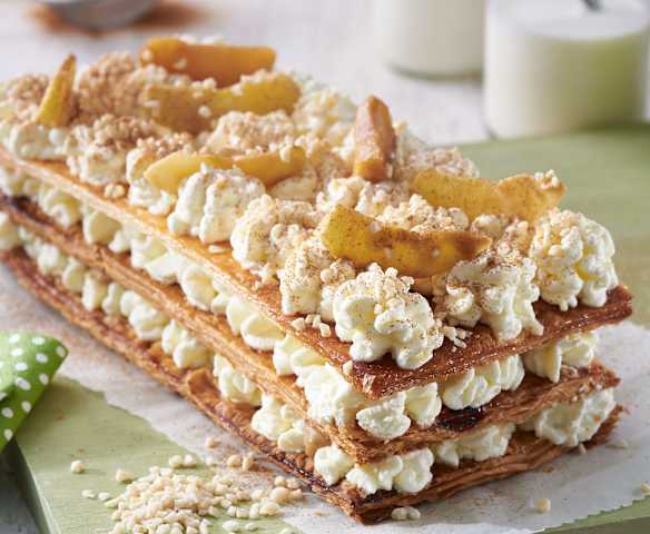 Hojaldre de mascarpone y manzana