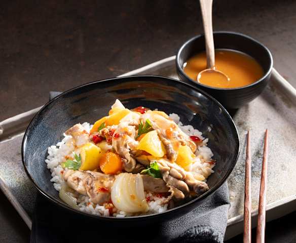 Poulet épicé aux pommes