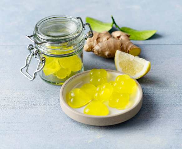 Bonbons gélifiés au citron et au gingembre Bonbons gélifiés au citron et au gingembre