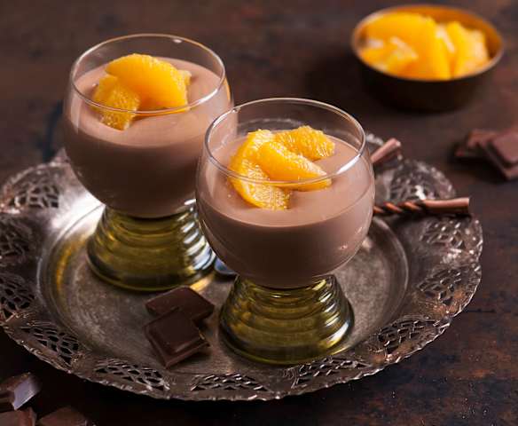 Mus czekoladowo-chałwowy z pomarańczą