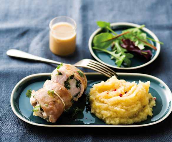 Lapin au cidre et purée céleri-pomme