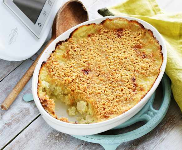 Crumble de poulet aux poireaux