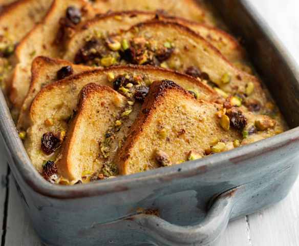 Cardamom Bread and Butter Pudding