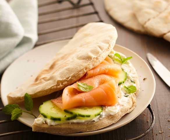 Pain polaire et tartinade au saumon fumé