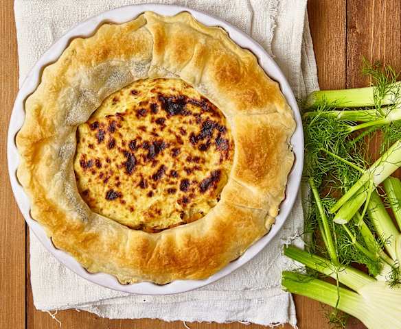 Quiche ai finocchi e porri