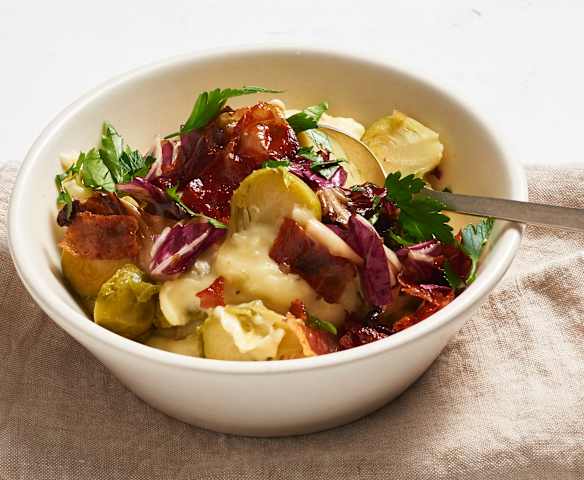 Kartoffel-Rosenkohl-Stampf