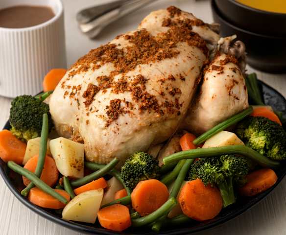 2-retters kyllingemiddag