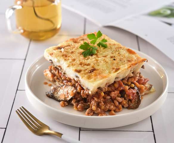 扁豆茄子千層派