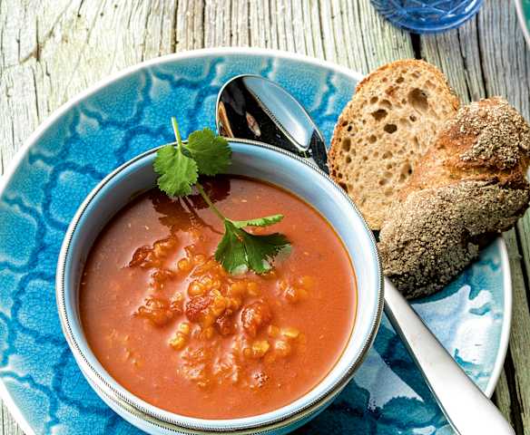Gewürzte marokkanische Linsensuppe