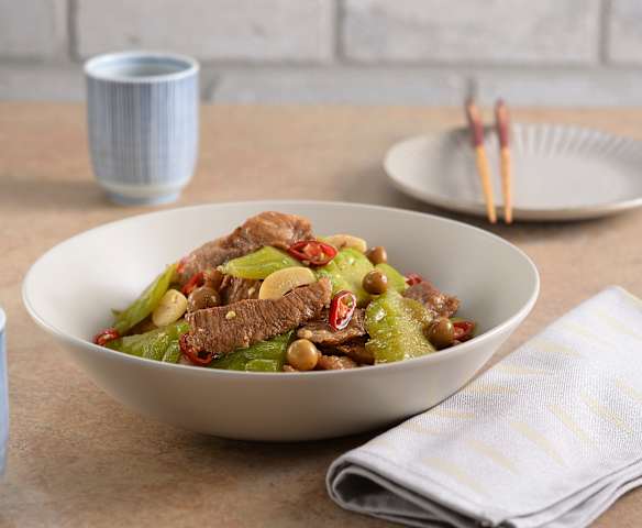 樹子苦瓜炒肉片