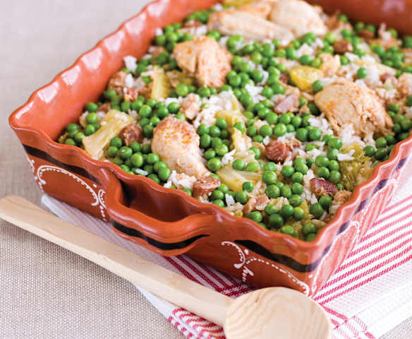 Frango com arroz à Bracarense