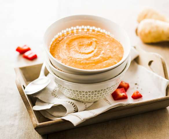 Velouté de panais au poivron rouge
