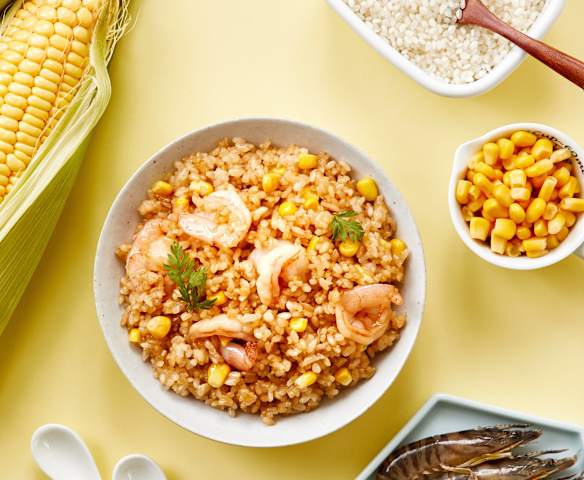 虾仁玉米烩饭
