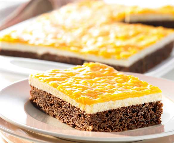 Schoko-Nuss-Kuchen mit Mango