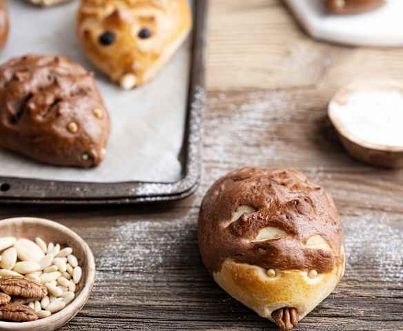 Hedgehog chocolate buns