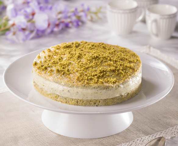 Torta dacquoise al pistacchio