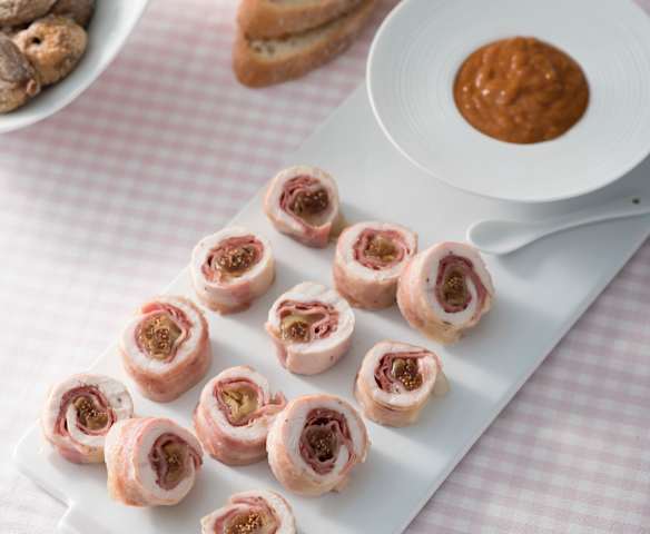 Rollitos de pollo con salsa agridulce