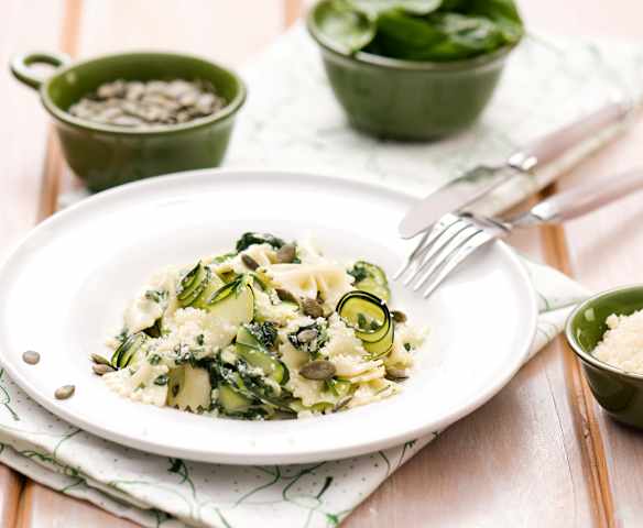 Farfalle z tagliatelle z cukinii w sosie z mascarpone Laury Drost