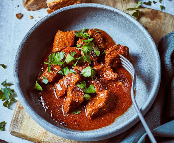 Malzbiergulasch im Thermomix Friend