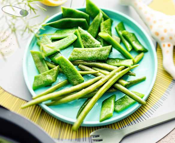 Fagiolini e taccole al vapore Fagiolini e taccole al vapore
