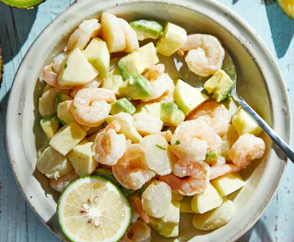鲜虾带子苹果色拉