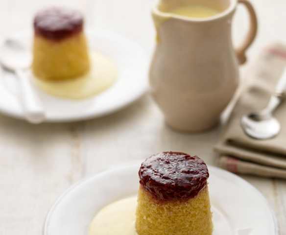 Steamed Raspberry Jam Puddings