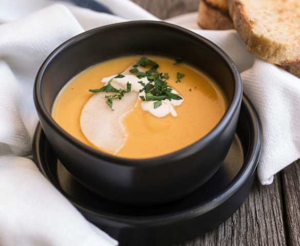 Vellutata di zucca e mela cotogna
