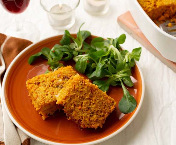 Pastel de zanahorias con mantequilla de cacahuetes
