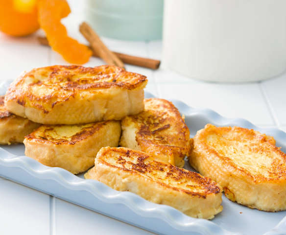 Tosty francuskie z nutą pomarańczy i cynamonu (bez cukru)