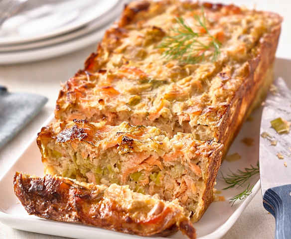 Pain de saumon et poireau