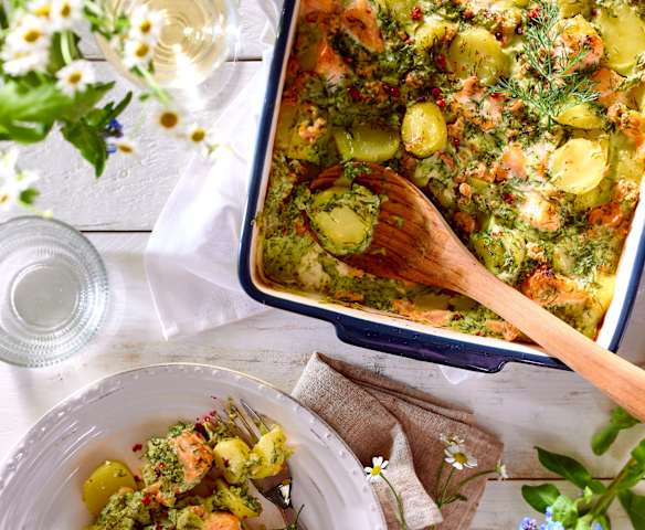 Kartoffel-Lachs-Auflauf