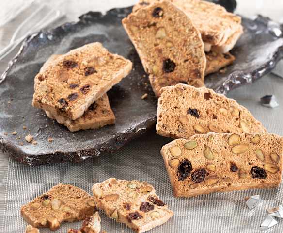 Biscotti de pistachos y arándanos