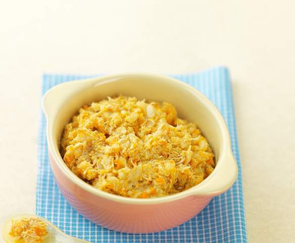 胡萝卜香菇鸡饭(13~18个月辅食)