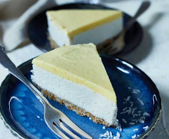 Veganer Mango-Kokos-Kuchen ohne Backen